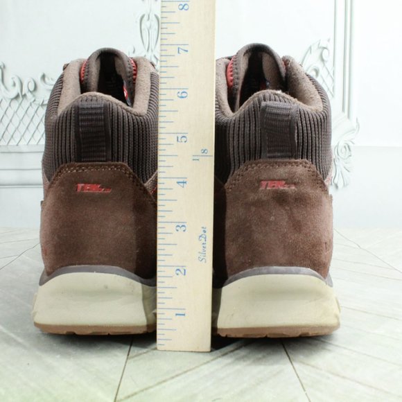 LL Bean Snow Sneaker Brown Suede Front Zip Insulated Winter Boots 9.5 Wide - Picture 6 of 9